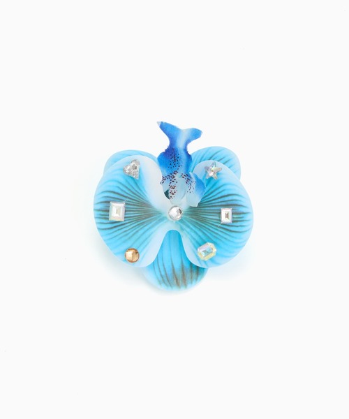Casselini(キャセリーニ)の「Casselini(キャセリーニ)ビジューフラワー2Wayクリップ(2個セット)(バレッタ/ヘアクリップ・レディース・B/A・FREE)」の12枚目の写真
