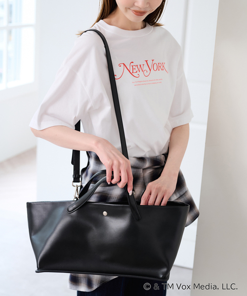 U by SPICK&SPAN(ユーバイスピックアンドスパン)の「ARTESANOS /アルテサノス ポーチ付きレザートートバッグ(トートバッグ・レディース・ブラック・FREE)」の12枚目の写真