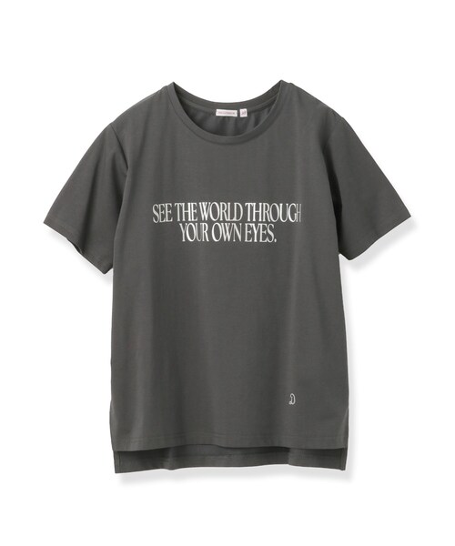 DRESSTERIOR（ドレステリア）の「箔プリント ロゴTシャツ（Tシャツ/カットソー・レディース・ホワイト/チャコールグレー/レッド系・38/34/36）」の4枚目の写真