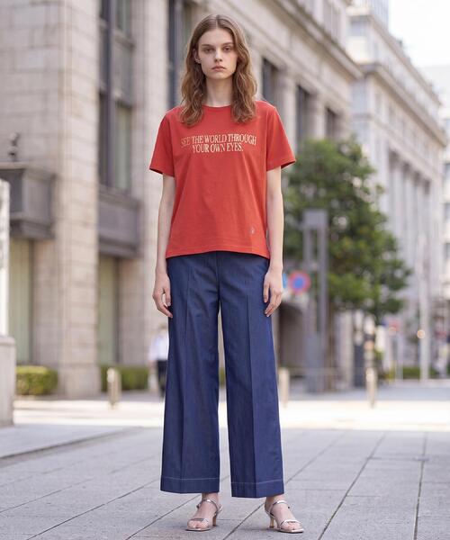 DRESSTERIOR（ドレステリア）の「箔プリント ロゴTシャツ（Tシャツ/カットソー・レディース・ホワイト/チャコールグレー/レッド系・38/34/36）」の10枚目の写真