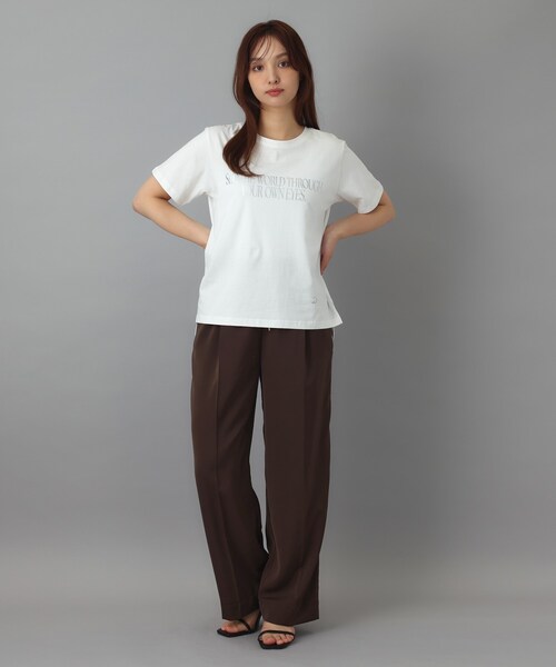 DRESSTERIOR（ドレステリア）の「箔プリント ロゴTシャツ（Tシャツ/カットソー・レディース・ホワイト/チャコールグレー/レッド系・38/34/36）」の14枚目の写真
