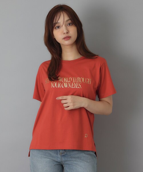 DRESSTERIOR（ドレステリア）の「箔プリント ロゴTシャツ（Tシャツ/カットソー・レディース・ホワイト/チャコールグレー/レッド系・38/34/36）」の21枚目の写真