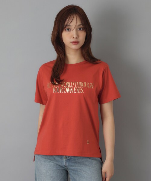 DRESSTERIOR（ドレステリア）の「箔プリント ロゴTシャツ（Tシャツ/カットソー・レディース・ホワイト/チャコールグレー/レッド系・38/34/36）」の22枚目の写真