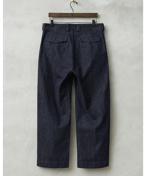 WAIPER.inc(ワイパーインク)の「WAIPER.inc フランス軍 M-52 トラウザー KURABO DENIM【WP1172】(デニムパンツ・メンズ・ネイビー系/ネイビー×ホワイト・24/26/25)」の20枚目の写真