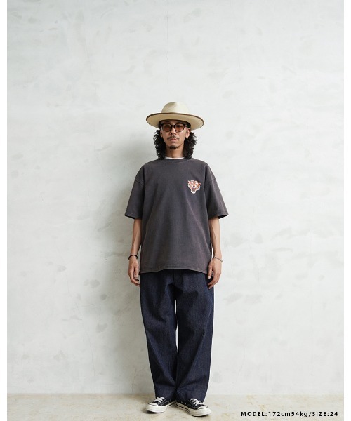 WAIPER.inc(ワイパーインク)の「WAIPER.inc フランス軍 M-52 トラウザー KURABO DENIM【WP1172】(デニムパンツ・メンズ・ネイビー系/ネイビー×ホワイト・24/26/25)」の17枚目の写真
