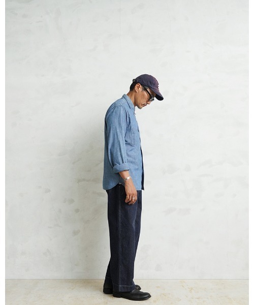 WAIPER.inc(ワイパーインク)の「WAIPER.inc フランス軍 M-52 トラウザー KURABO DENIM【WP1172】(デニムパンツ・メンズ・ネイビー系/ネイビー×ホワイト・24/26/25)」の19枚目の写真