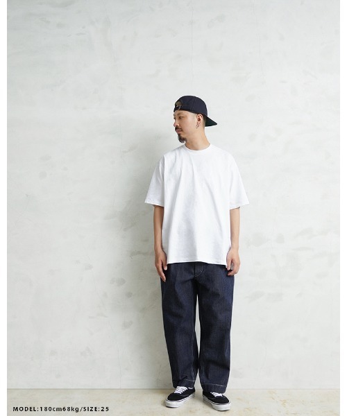 WAIPER.inc(ワイパーインク)の「WAIPER.inc フランス軍 M-52 トラウザー KURABO DENIM【WP1172】(デニムパンツ・メンズ・ネイビー系/ネイビー×ホワイト・24/26/25)」の10枚目の写真