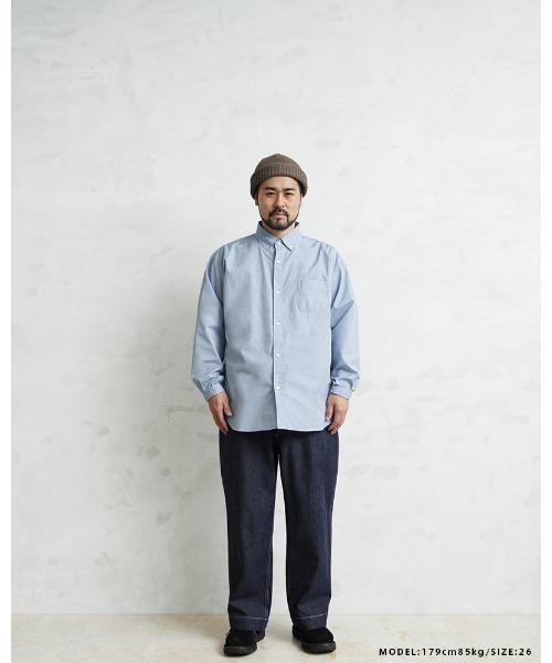 WAIPER.inc(ワイパーインク)の「WAIPER.inc フランス軍 M-52 トラウザー KURABO DENIM【WP1172】(デニムパンツ・メンズ・ネイビー系/ネイビー×ホワイト・24/26/25)」の11枚目の写真