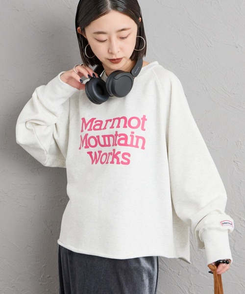 MARMOT（マーモット）の「【WEB先行予約】[Marmot/マーモット] 別注 ロゴプリント カットオフスウェット（スウェット・レディース・ベージュ/アッシュグレー/チャコール/ブラック・F）」の12枚目の写真