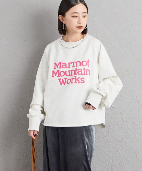 MARMOT（マーモット）の「【WEB先行予約】[Marmot/マーモット] 別注 ロゴプリント カットオフスウェット（スウェット・レディース・ベージュ/アッシュグレー/チャコール/ブラック・F）」の13枚目の写真