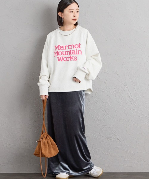 MARMOT（マーモット）の「【WEB先行予約】[Marmot/マーモット] 別注 ロゴプリント カットオフスウェット（スウェット・レディース・ベージュ/アッシュグレー/チャコール/ブラック・F）」の16枚目の写真