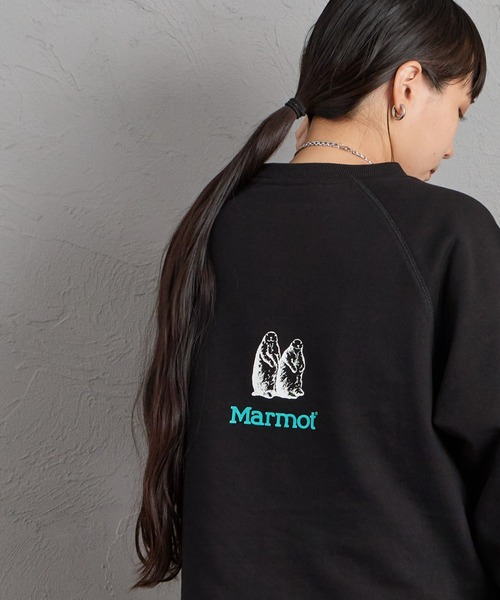 MARMOT（マーモット）の「【WEB先行予約】[Marmot/マーモット] 別注 ロゴプリント カットオフスウェット（スウェット・レディース・ベージュ/アッシュグレー/チャコール/ブラック・F）」の10枚目の写真