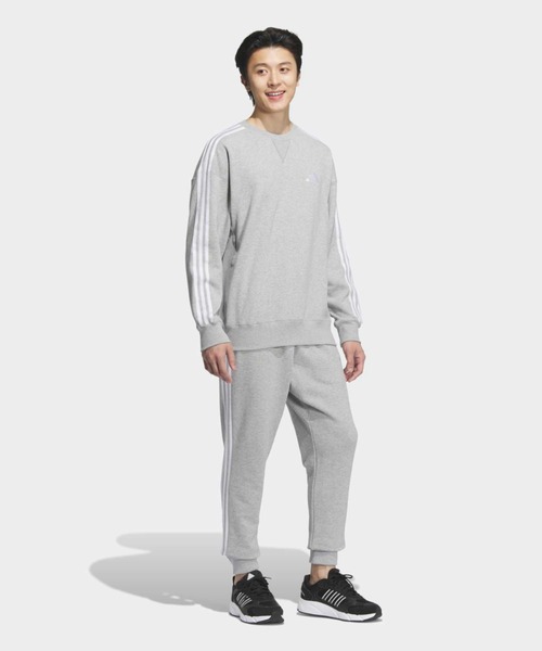 adidas(アディダス)の「エッセンシャルズ プラス ルーズフィット スリーストライプス フレンチテリー スウェットシャツ / トレーナー / アディダス adidas(スウェット・メンズ・グレー・XX-LARGE/3XL/LARGE/MEDIUM/X-LARGE/X-SMALL/SMALL)」の3枚目の写真