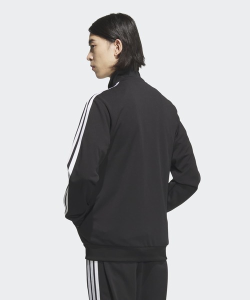 adidas(アディダス)の「スリーストライプス レギュラーフィット ダブルニット トラックジャケット/ ジャージ / アディダス adidas(ジャージ・メンズ・ブラック×ホワイト・XX-LARGE/3XL/LARGE/MEDIUM/SMALL/X-LARGE)」の2枚目の写真