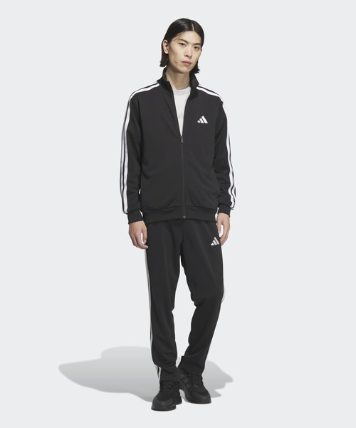 adidas(アディダス)の「スリーストライプス レギュラーフィット ダブルニット トラックジャケット/ ジャージ / アディダス adidas(ジャージ・メンズ・ブラック×ホワイト・XX-LARGE/3XL/LARGE/MEDIUM/SMALL/X-LARGE)」の5枚目の写真
