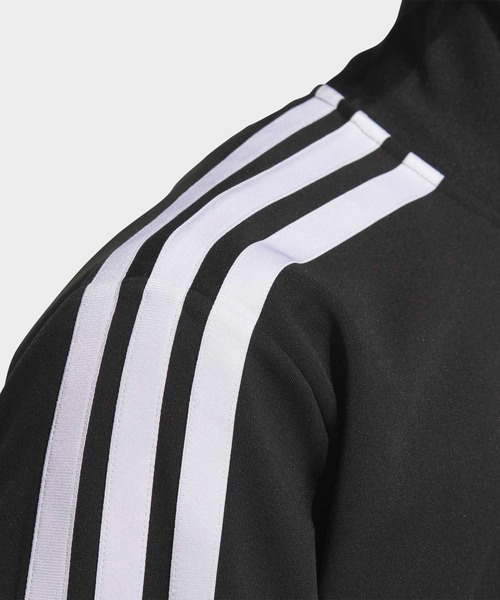 adidas(アディダス)の「スリーストライプス レギュラーフィット ダブルニット トラックジャケット/ ジャージ / アディダス adidas(ジャージ・メンズ・ブラック×ホワイト・XX-LARGE/3XL/LARGE/MEDIUM/SMALL/X-LARGE)」の4枚目の写真