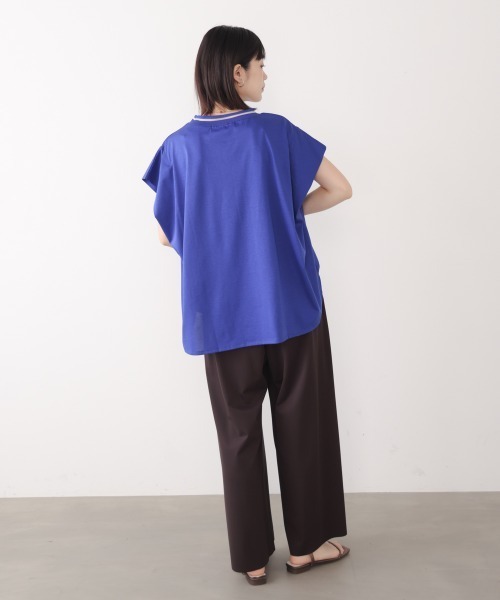 Bou Jeloud(ブージュルード)の「衿ラインプルオーバー(Tシャツ/カットソー・レディース・ブルー/オレンジ/オフホワイト・FREE)」の11枚目の写真