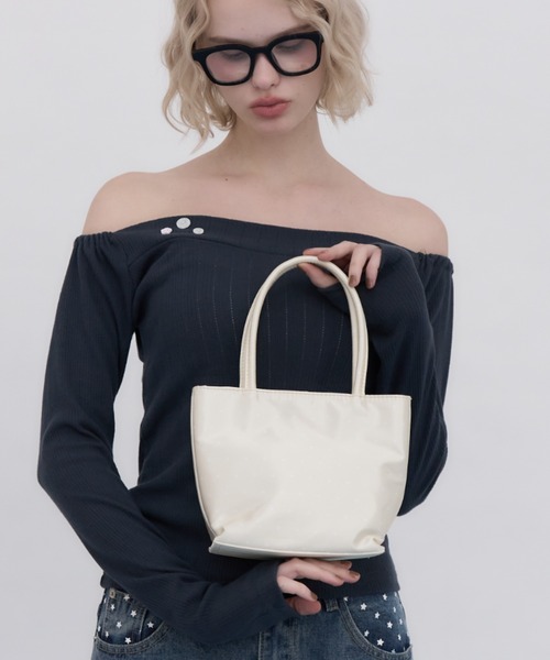 Birthday house(バースデイハウス)の「サテンミニドットBAG/Satin Mini-Dot Bag(トートバッグ・レディース・ブラック/イエロー/ピンク/ホワイト・FREE)」の3枚目の写真