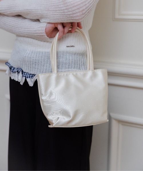 Birthday house(バースデイハウス)の「サテンミニドットBAG/Satin Mini-Dot Bag(トートバッグ・レディース・ブラック/イエロー/ピンク/ホワイト・FREE)」の21枚目の写真