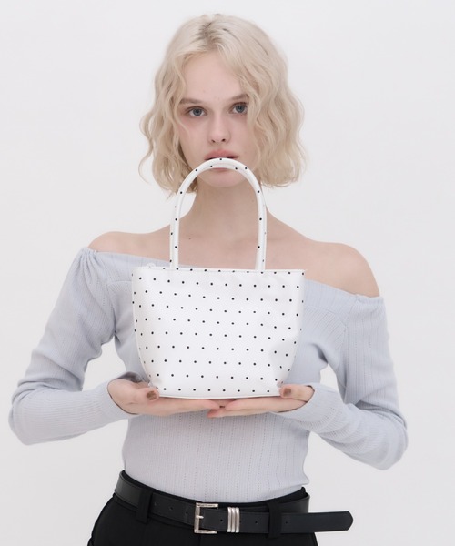 Birthday house(バースデイハウス)の「サテンミニドットBAG/Satin Mini-Dot Bag(トートバッグ・レディース・ブラック/イエロー/ピンク/ホワイト・FREE)」の5枚目の写真