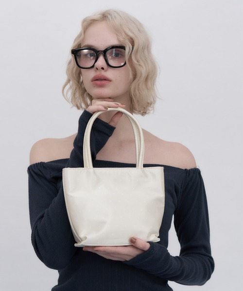 Birthday house(バースデイハウス)の「サテンミニドットBAG/Satin Mini-Dot Bag(トートバッグ・レディース・ブラック/イエロー/ピンク/ホワイト・FREE)」の15枚目の写真