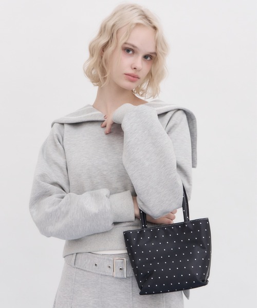 Birthday house(バースデイハウス)の「サテンミニドットBAG/Satin Mini-Dot Bag(トートバッグ・レディース・ブラック/イエロー/ピンク/ホワイト・FREE)」の10枚目の写真