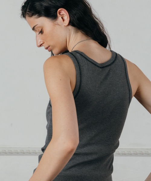 CREDONA(クレドナ)の「CUP-IN TANK TOP/カップインタンクトップ(タンクトップ・レディース・カーキ/グレー/ブラック/レッド/アイボリー・FREE)」の11枚目の写真