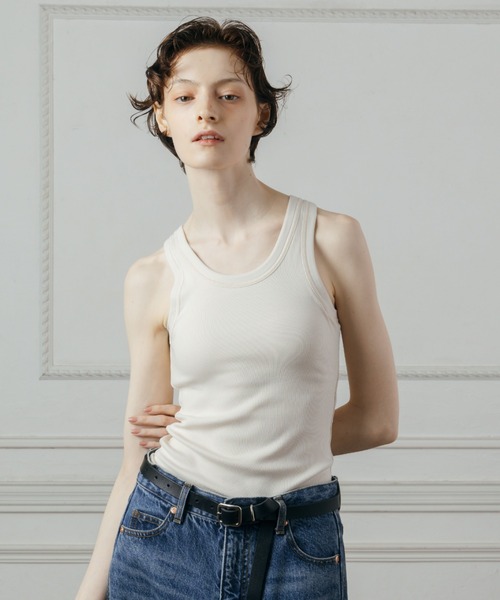 CREDONA(クレドナ)の「CUP-IN TANK TOP/カップインタンクトップ(タンクトップ・レディース・カーキ/グレー/ブラック/レッド/アイボリー・FREE)」の15枚目の写真