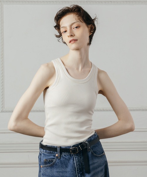 CREDONA(クレドナ)の「CUP-IN TANK TOP/カップインタンクトップ(タンクトップ・レディース・カーキ/グレー/ブラック/レッド/アイボリー・FREE)」の16枚目の写真