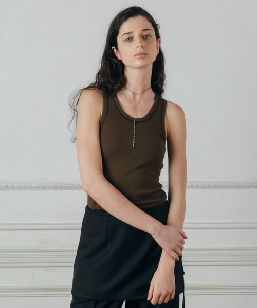 CREDONA(クレドナ)の「CUP-IN TANK TOP/カップインタンクトップ(タンクトップ・レディース・カーキ/グレー/ブラック/レッド/アイボリー・FREE)」の21枚目の写真