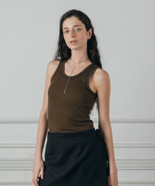 CREDONA(クレドナ)の「CUP-IN TANK TOP/カップインタンクトップ(タンクトップ・レディース・カーキ/グレー/ブラック/レッド/アイボリー・FREE)」の20枚目の写真