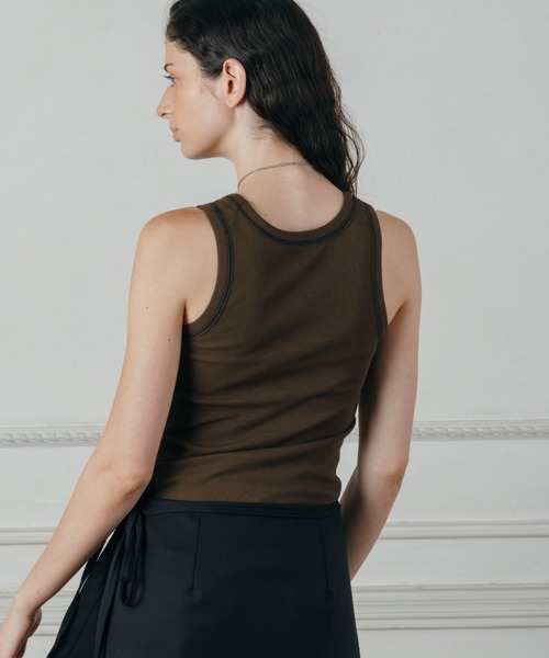 CREDONA(クレドナ)の「CUP-IN TANK TOP/カップインタンクトップ(タンクトップ・レディース・カーキ/グレー/ブラック/レッド/アイボリー・FREE)」の22枚目の写真