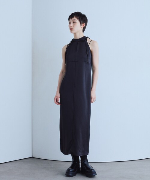 CODE A(コードエー)の「ribbon satin dress(ワンピース・レディース・グレー・00)」の7枚目の写真