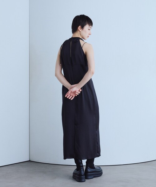 CODE A(コードエー)の「ribbon satin dress(ワンピース・レディース・グレー・00)」の8枚目の写真
