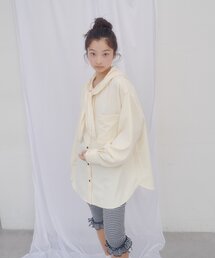 【umm.】スカーフ風フードシャツ