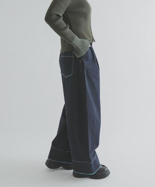 THE GOODLAND MARKET(ザグッドランドマーケット)の「cwtch ORGANIC DENIM WIDEPANTS(デニムパンツ・レディース・ワンウォッシュ・2/1)」の5枚目の写真