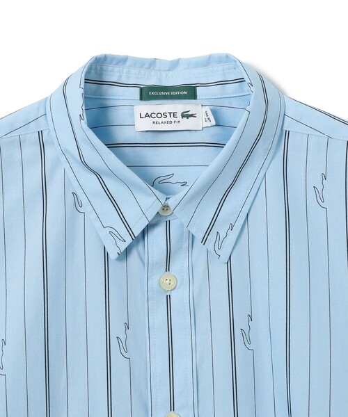 LACOSTE(ラコステ)の「【別注】LACOSTE / ストライプシャツ(シャツ/ブラウス・メンズ・サックスブルー/ホワイト・SMALL/X-LARGE/MEDIUM/LARGE)」の5枚目の写真