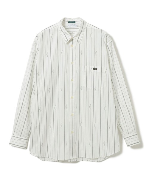 LACOSTE(ラコステ)の「【別注】LACOSTE / ストライプシャツ(シャツ/ブラウス・メンズ・サックスブルー/ホワイト・SMALL/X-LARGE/MEDIUM/LARGE)」の11枚目の写真