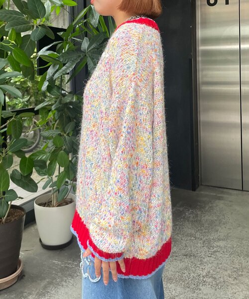 HELLO.SANFRANCISCO(ハローサンフランシスコ)の「【HELLO.SANFRANCISCO/ハローサンフランシスコ】ボタン付カラフルオーバーニット(ニット/セーター・レディース・ホワイト/ブルー/イエロー・ONE SIZE)」の13枚目の写真