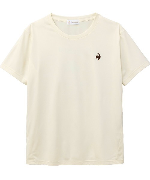 le coq sportif(ルコックスポルティフ)の「【別注】ルコックスポルティフ le coq sportif PJコラボサンスクリーンスムースニット半袖Tシャツ 限定コラボ(Tシャツ/カットソー・レディース・ピンク/ネイビー/サックスブルー/ホワイト・M/L)」の2枚目の写真