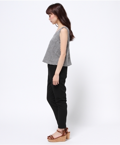 rienda（リエンダ）の「ツィードコンビロンパース（つなぎ/オールインワン・レディース・ブラック/ライトピンク・SMALL/MEDIUM）」の10枚目の写真