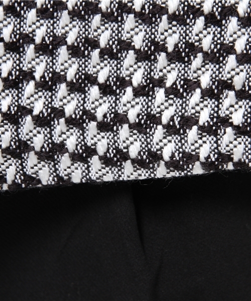 rienda（リエンダ）の「ツィードコンビロンパース（つなぎ/オールインワン・レディース・ブラック/ライトピンク・SMALL/MEDIUM）」の5枚目の写真