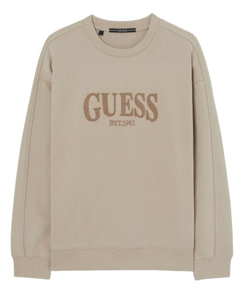 Guess(ゲス)の「【ヒョンジン 着用】 UNISEX Sweatshirt スウェット ロゴスウェット(スウェット・メンズ・ベージュ/ダークネイビー/ライトインディゴブルー・X-SMALL/LARGE/MEDIUM/ONE SIZE)」の2枚目の写真