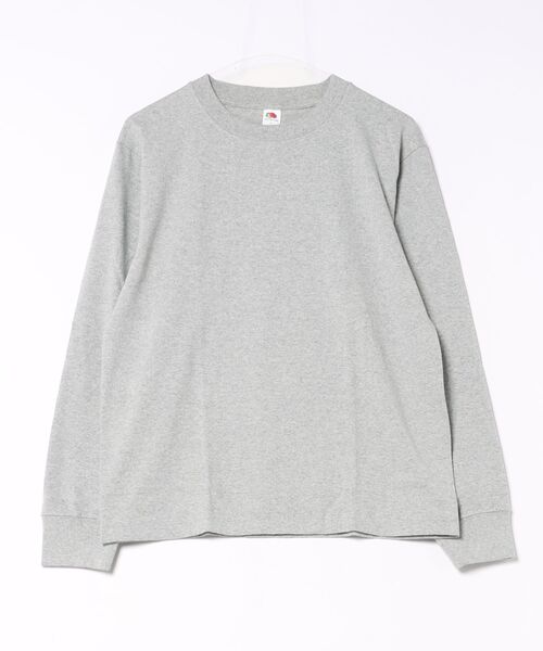 FRUIT OF THE LOOM(フルーツオブザルーム)の「【FRUIT OF THE LOOM】8.1ozヘリテージロングスリーブ Tシャツ(Tシャツ/カットソー・メンズ・グレー/ブラック/ホワイト/ネイビー・XL/L/S/M)」の3枚目の写真