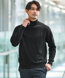 【WEB限定】JUST fit ハイゲージ ジャケイン タートルネック ニット