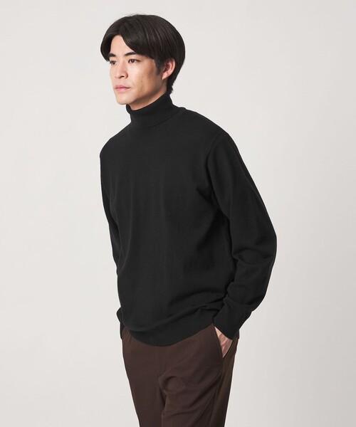 green label relaxing(グリーンレーベルリラクシング)の「【WEB限定】JUST fit ハイゲージ ジャケイン タートルネック ニット(ニット/セーター・メンズ・ブラック/ダークグレー/オリーブ・S/XL/M/L)」の13枚目の写真