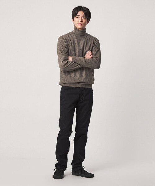 green label relaxing(グリーンレーベルリラクシング)の「【WEB限定】JUST fit ハイゲージ ジャケイン タートルネック ニット(ニット/セーター・メンズ・ブラック/ダークグレー/オリーブ・S/XL/M/L)」の15枚目の写真