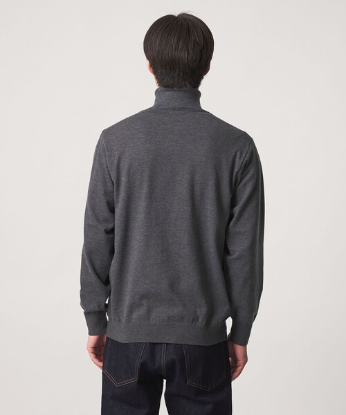 green label relaxing(グリーンレーベルリラクシング)の「【WEB限定】JUST fit ハイゲージ ジャケイン タートルネック ニット(ニット/セーター・メンズ・ブラック/ダークグレー/オリーブ・S/XL/M/L)」の18枚目の写真
