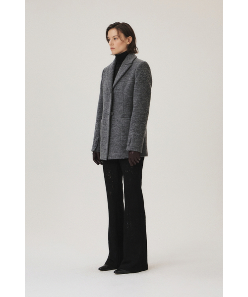 KUME(クメ)の「Alpaca Boucle Midi Jacket, Melange Gray(テーラードジャケット・レディース・その他・SMALL/MEDIUM)」の3枚目の写真
