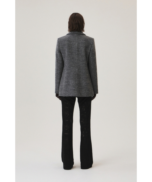 KUME(クメ)の「Alpaca Boucle Midi Jacket, Melange Gray(テーラードジャケット・レディース・その他・SMALL/MEDIUM)」の4枚目の写真